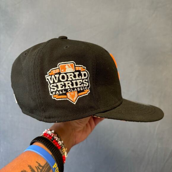 Giants Hat 2012 World Series Fall Classic Patch Snakeskin 59Fifty Fitted Size 7 - Picture 8 of 13